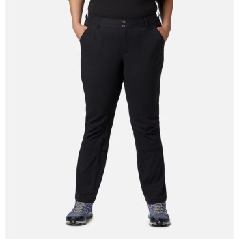 Columbia Ženske Hlače - Saturday Trail Stretch Plus Size Crne | PQIT-25079